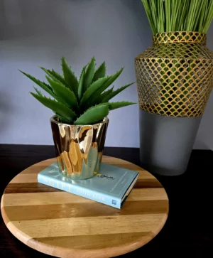Gold Flower Pot