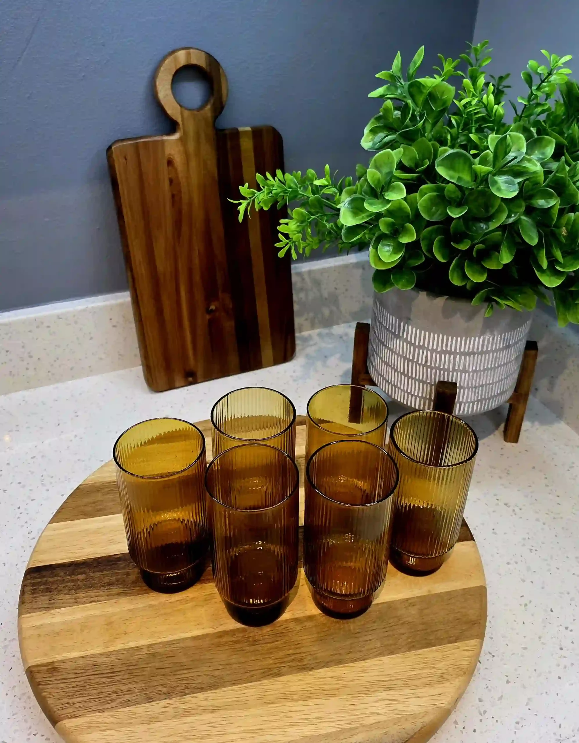 Yellow Gold Glass Set of 6 - Image 3