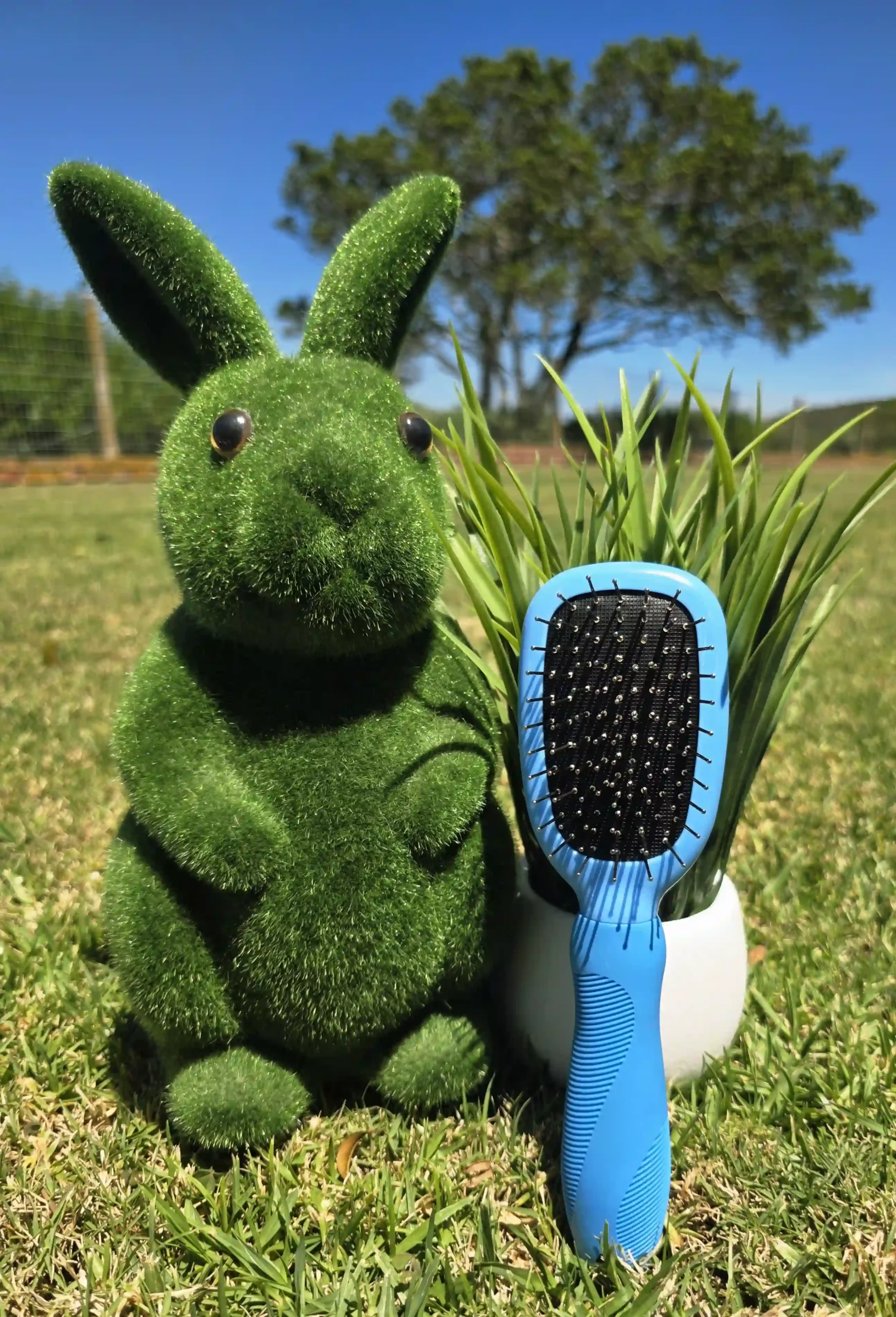 Pet Grooming Brush - Blue - Image 2