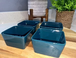 Dark Green Square Bowl Small - Set of 4
