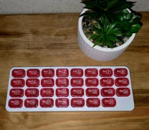 Monthly Pill Box - White & Pink