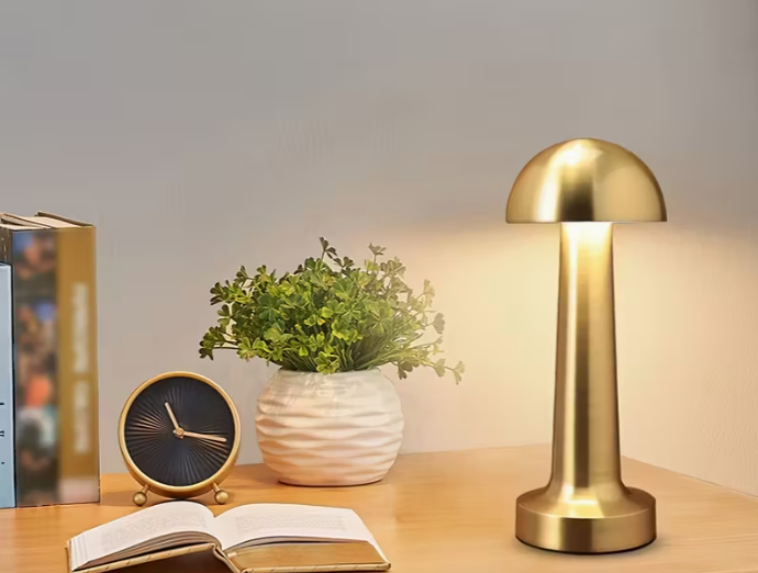 Mushroom shaped Metal Touch Table Lamp