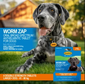 Worm Zap Tablets - Large Dog - Daro