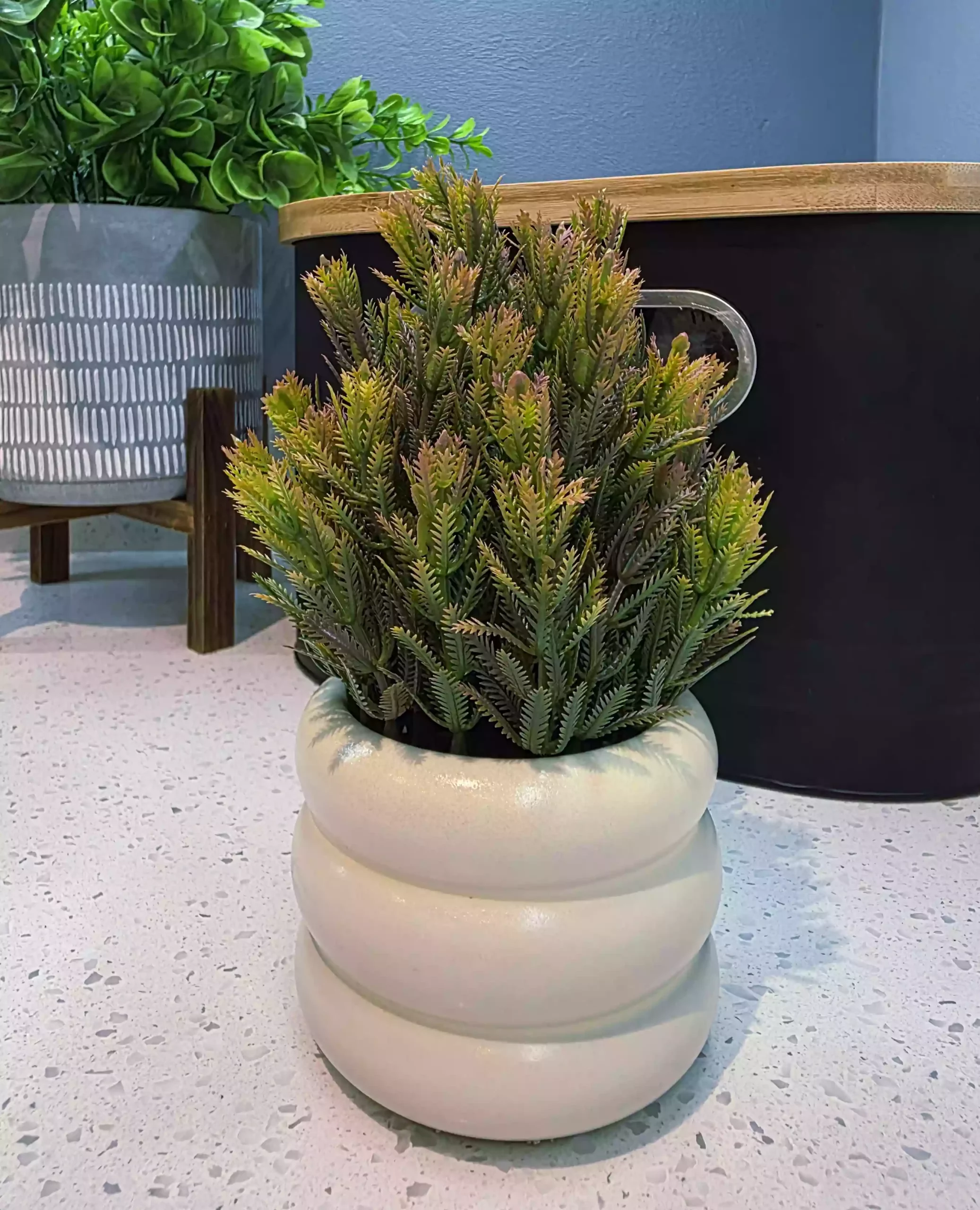 Cream Ceramic Potted Artificial Plant – Fall - Image 3