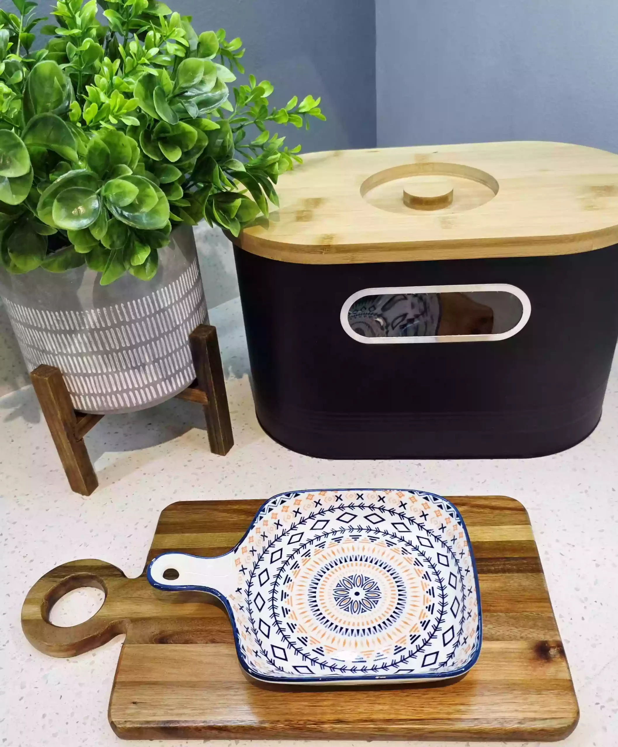 Ceramic Handled Tapas Dish – Mandala - Image 2